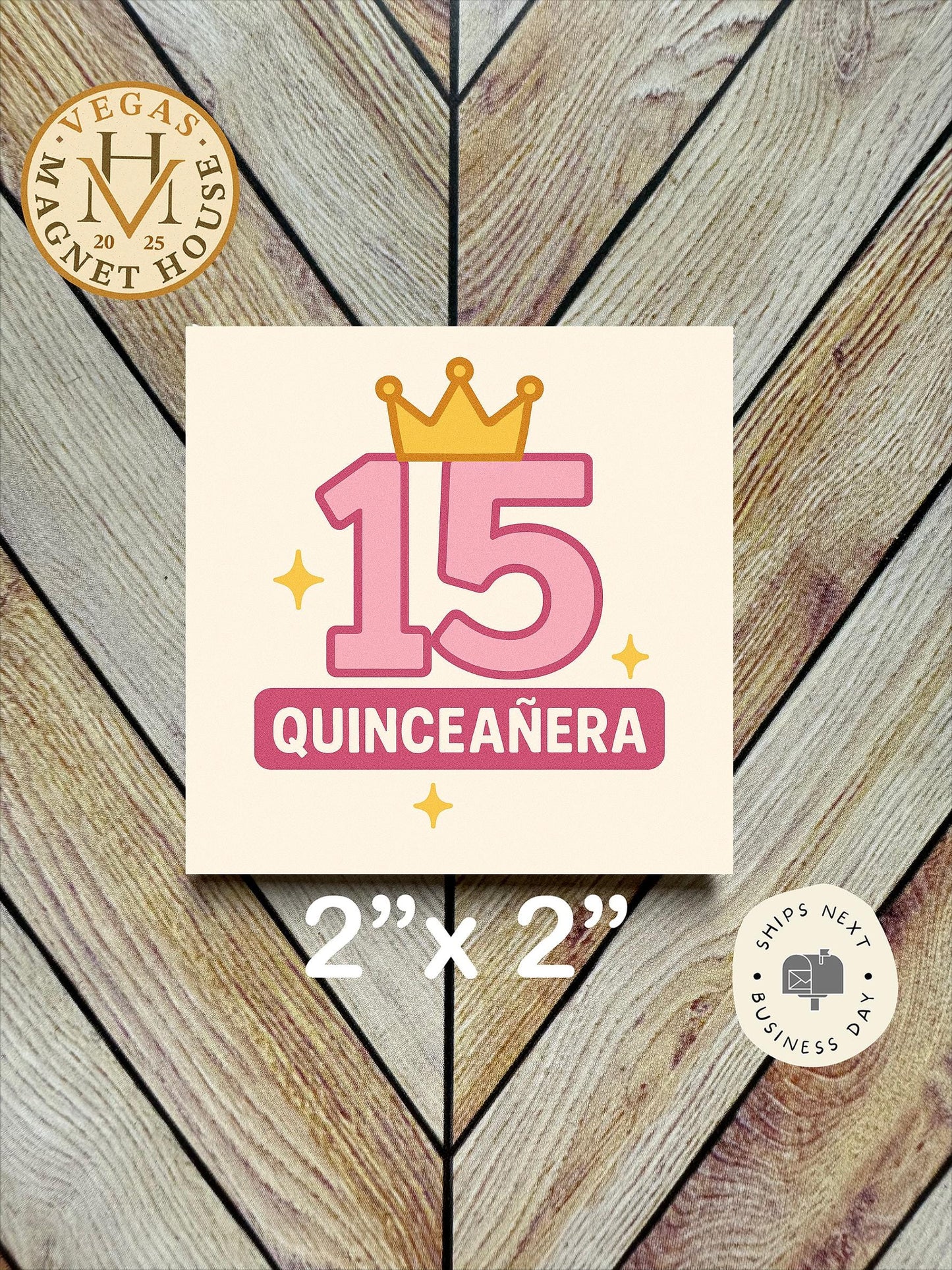 Birthday 15 magnet : 2x2" Decorative Fridge Magnet