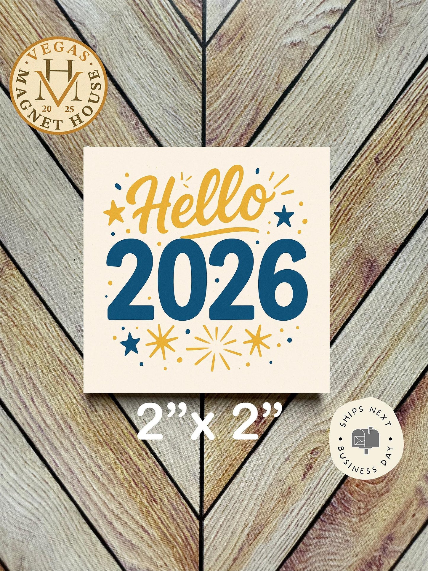 Hello 2026: 2x2 Decorative Ready-to-Use Design