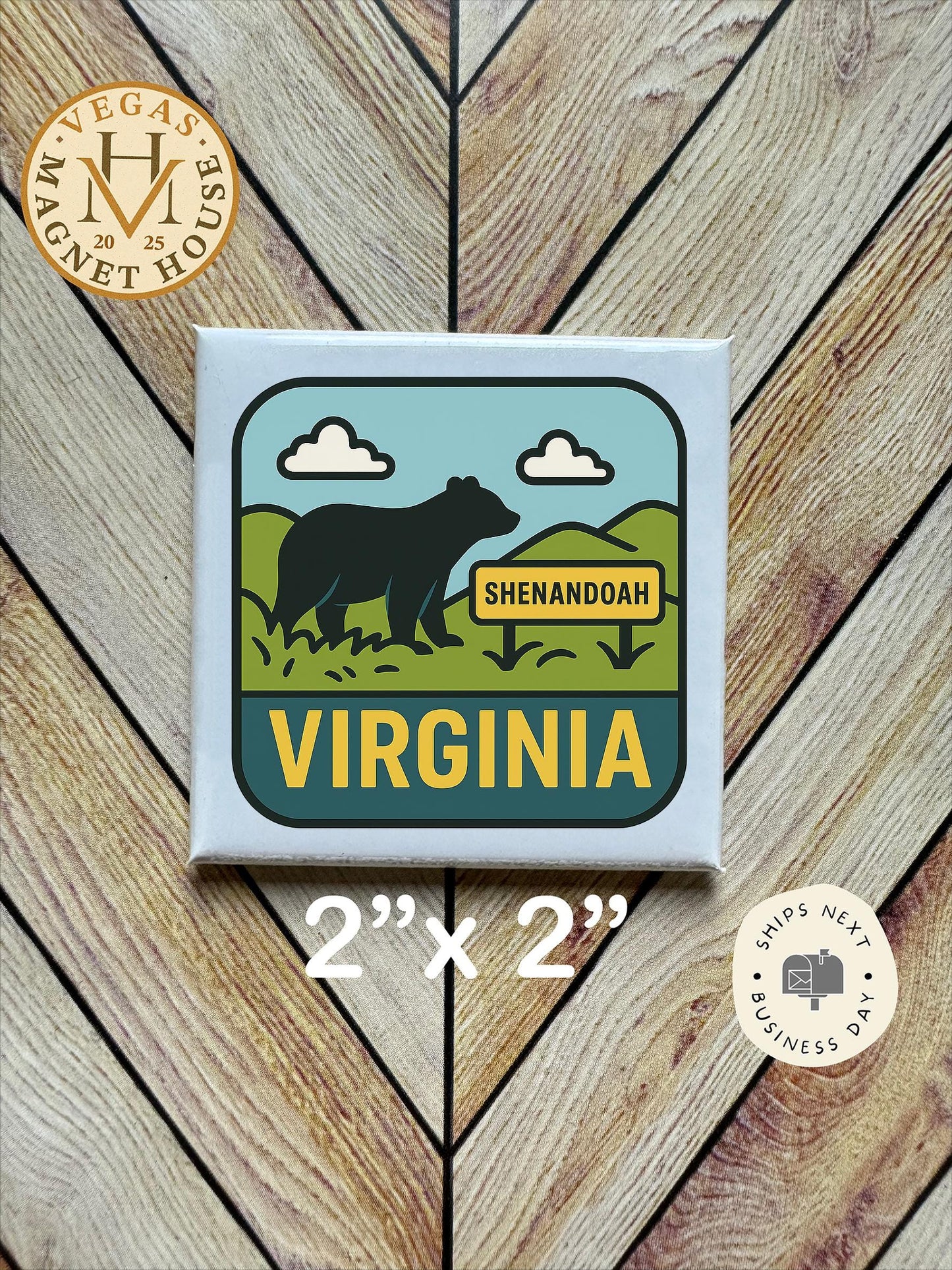 Virginia Magnet : 2x2" souvenir Fridge Decor