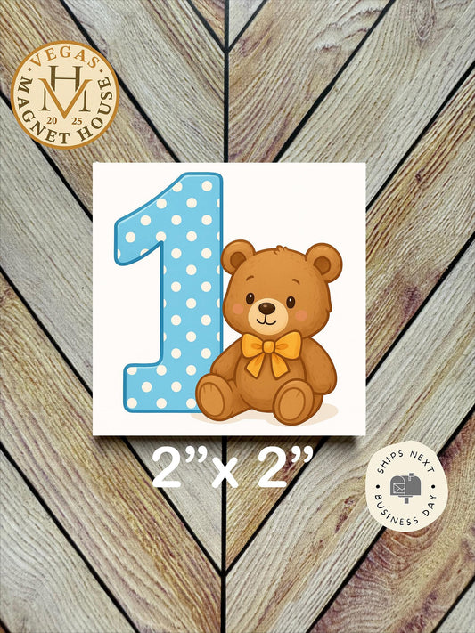 Birthday 1  : 2x2" Decorative Fridge Magnet
