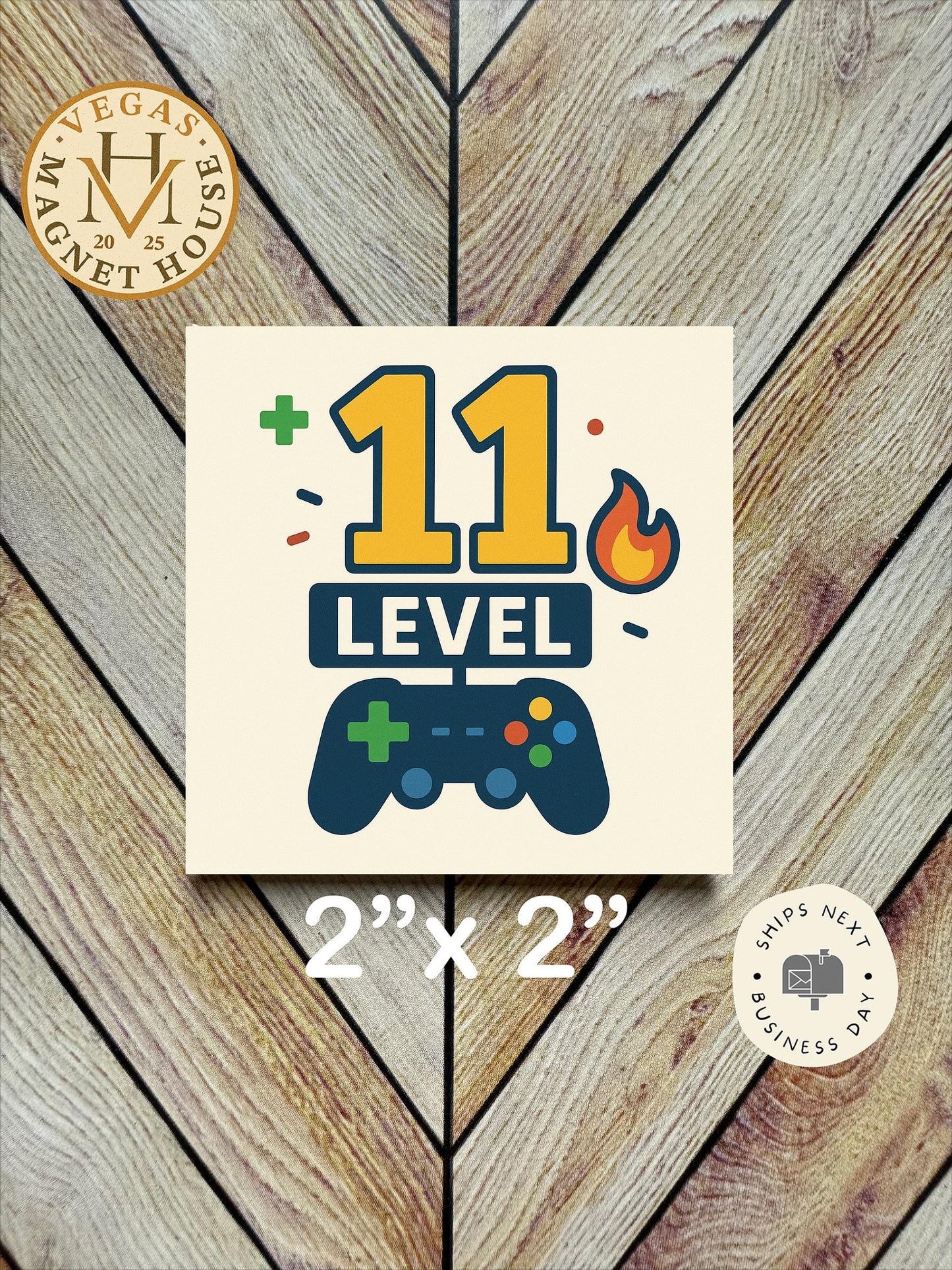 Birthday 11 magnet : 2x2" Decorative Fridge Magnet